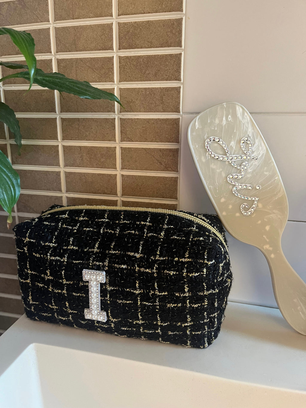Beauty-case personalizzabile con iniziale/i