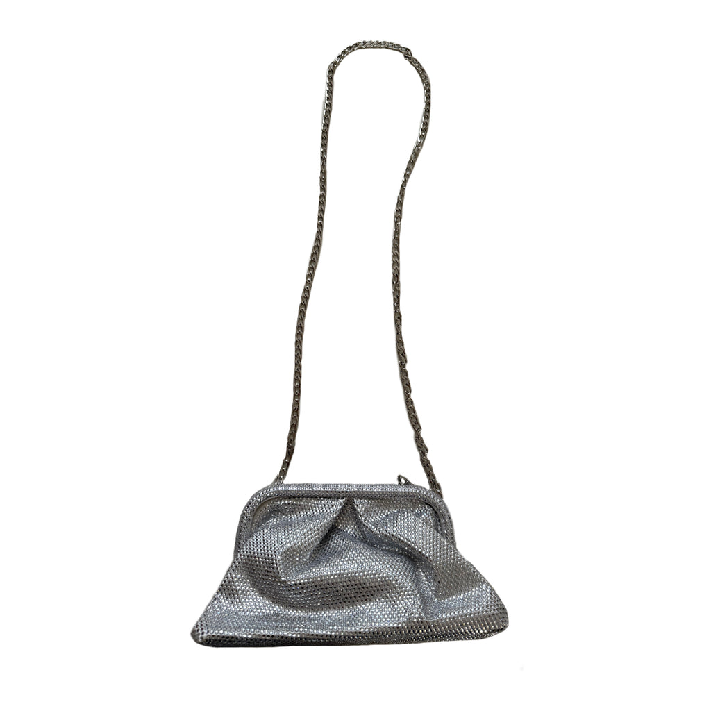 Pochette strass con tracolla