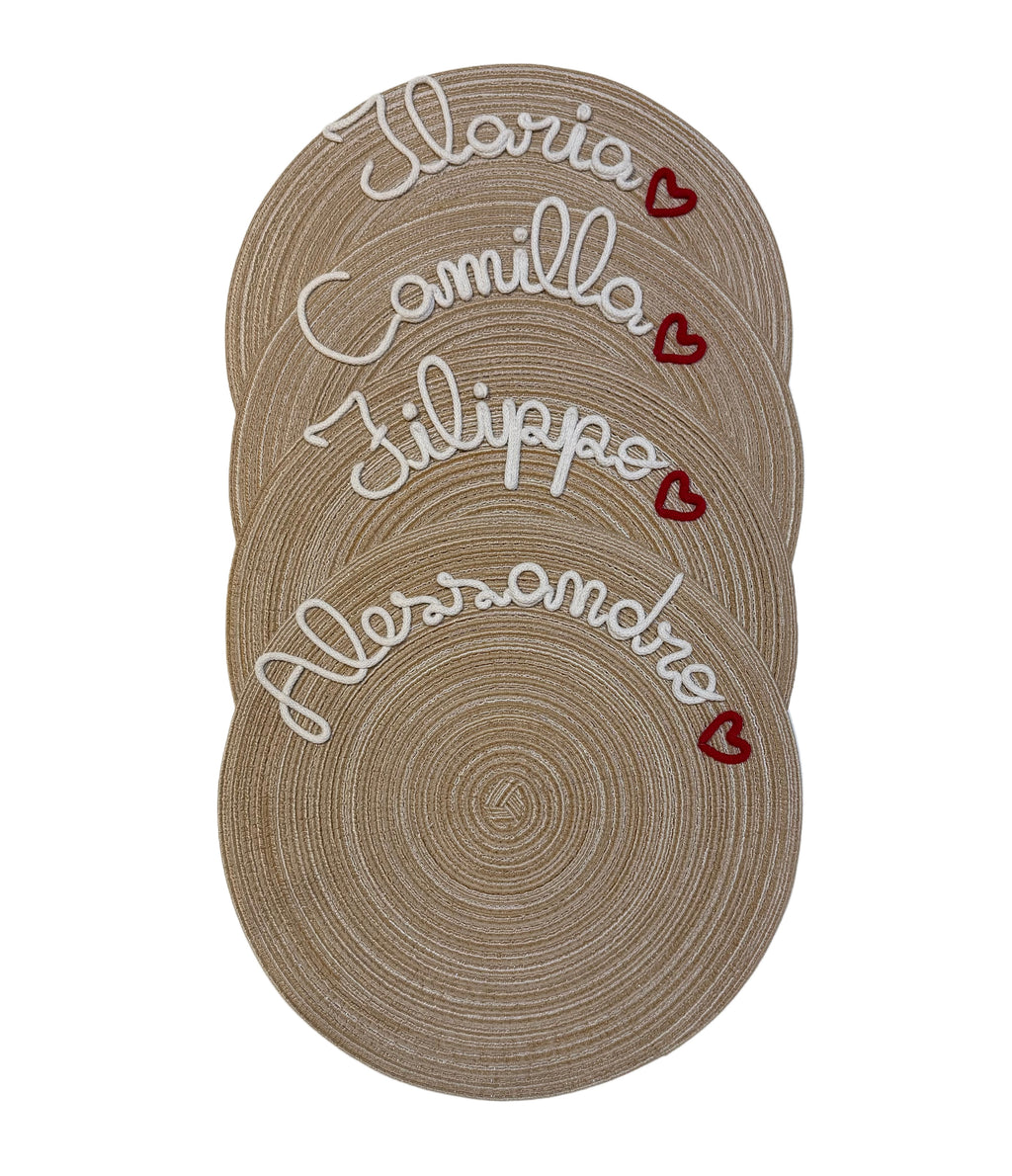 Tovagliette personalizzate beige