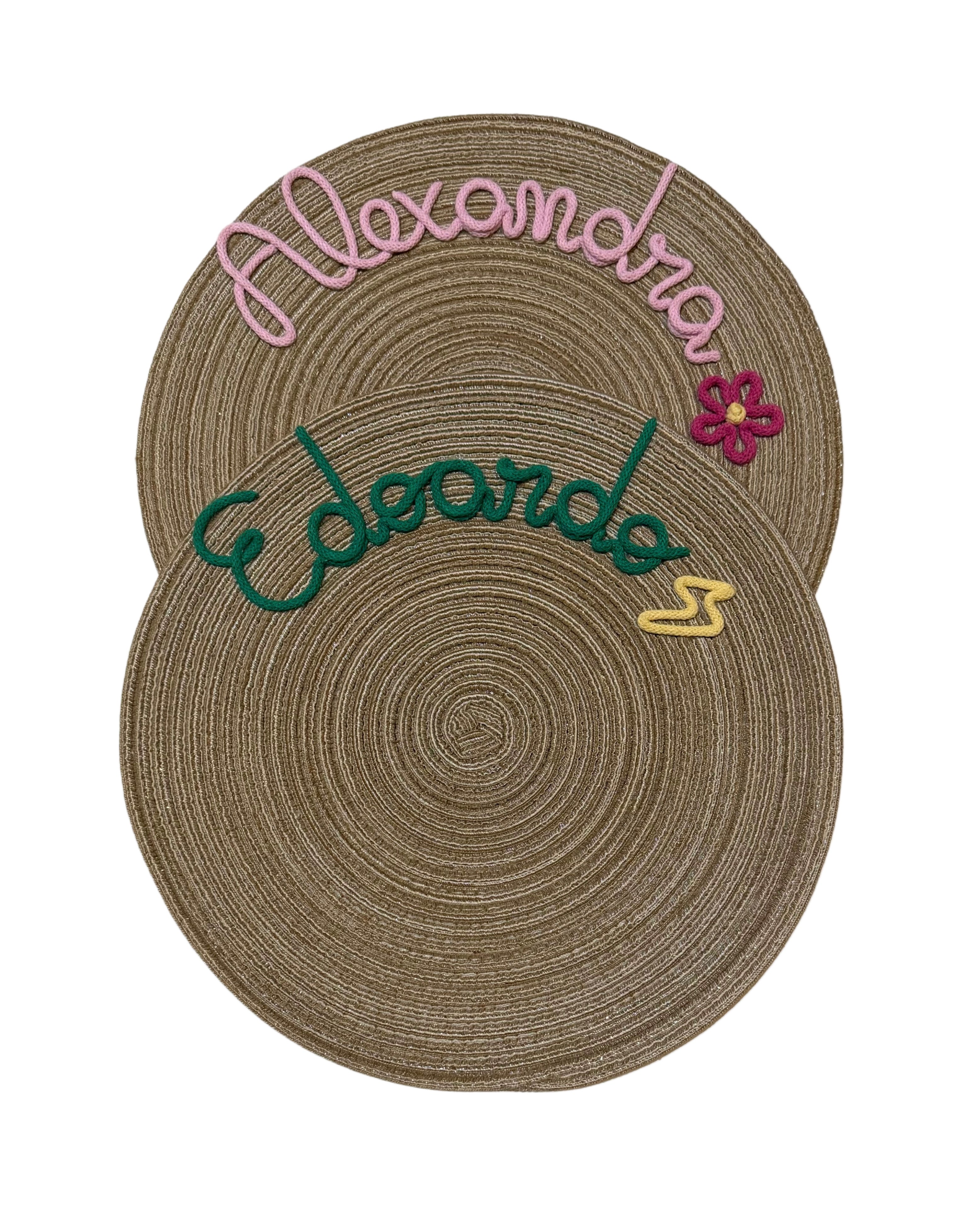 Tovagliette personalizzate color caffè