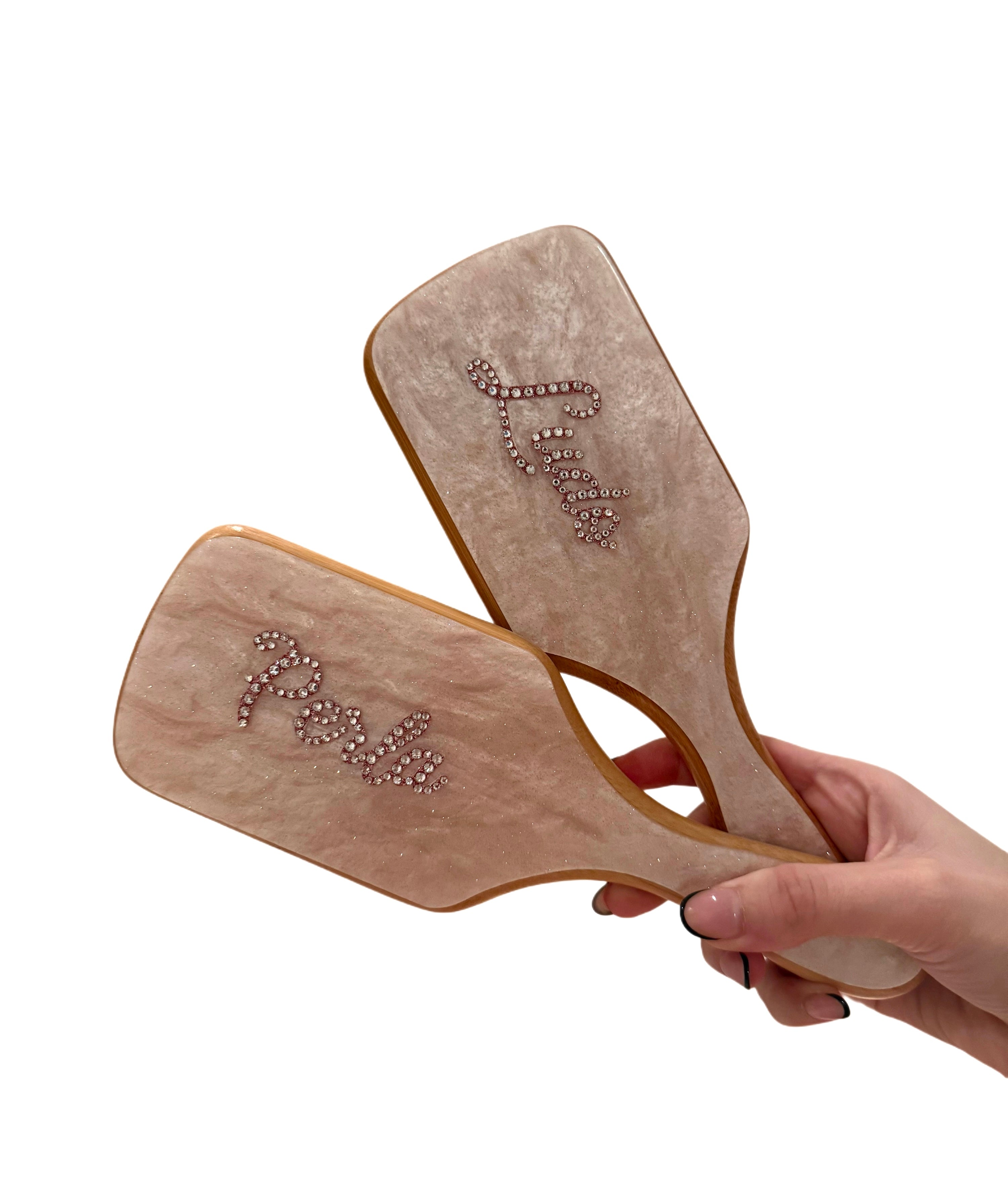 Spazzola in bamboo personalizzabile (set)