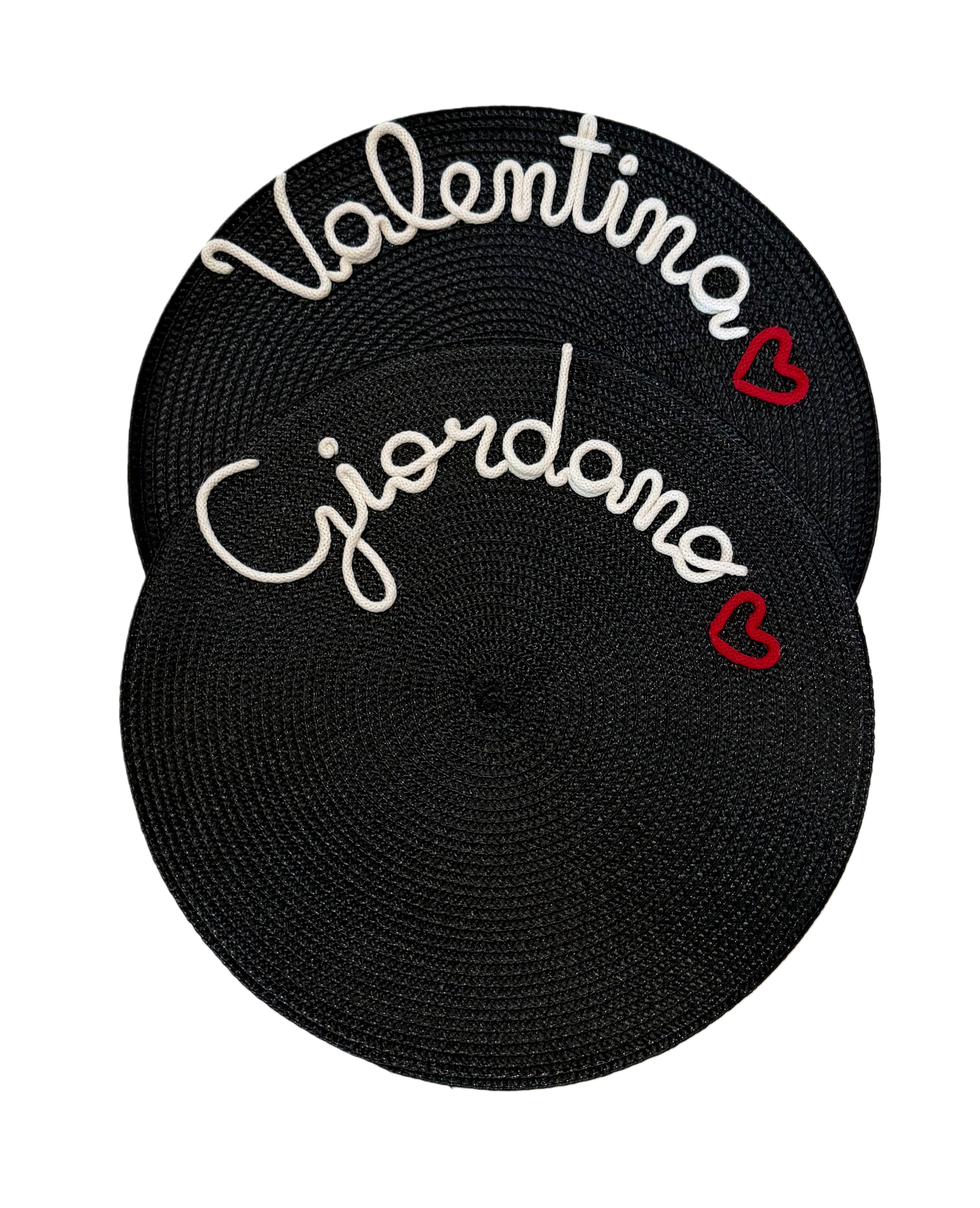 Tovagliette personalizzate color nero