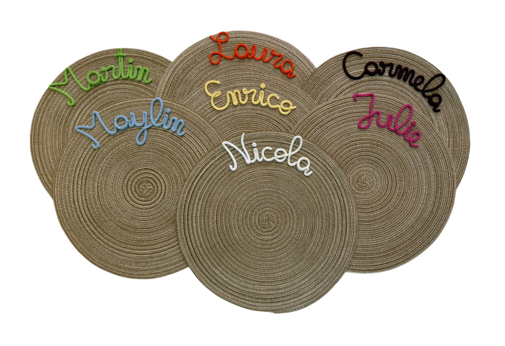 Tovagliette personalizzate color caffè