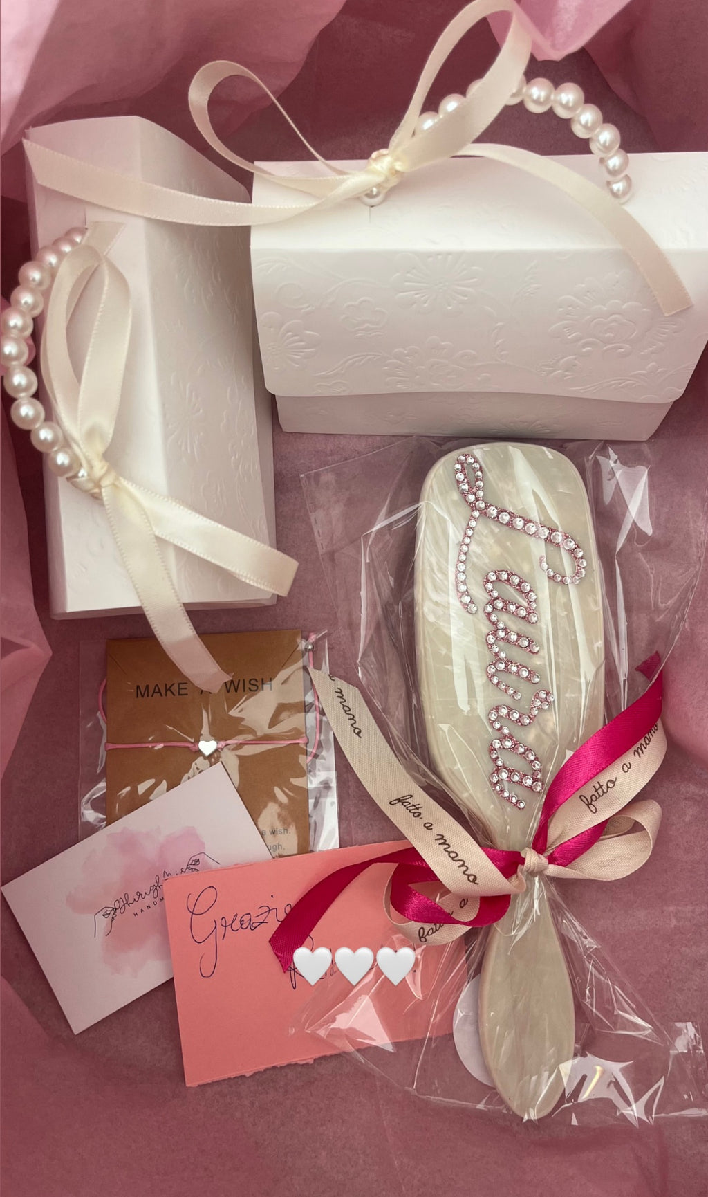 Mollettoni personalizzabili con scritta in strass