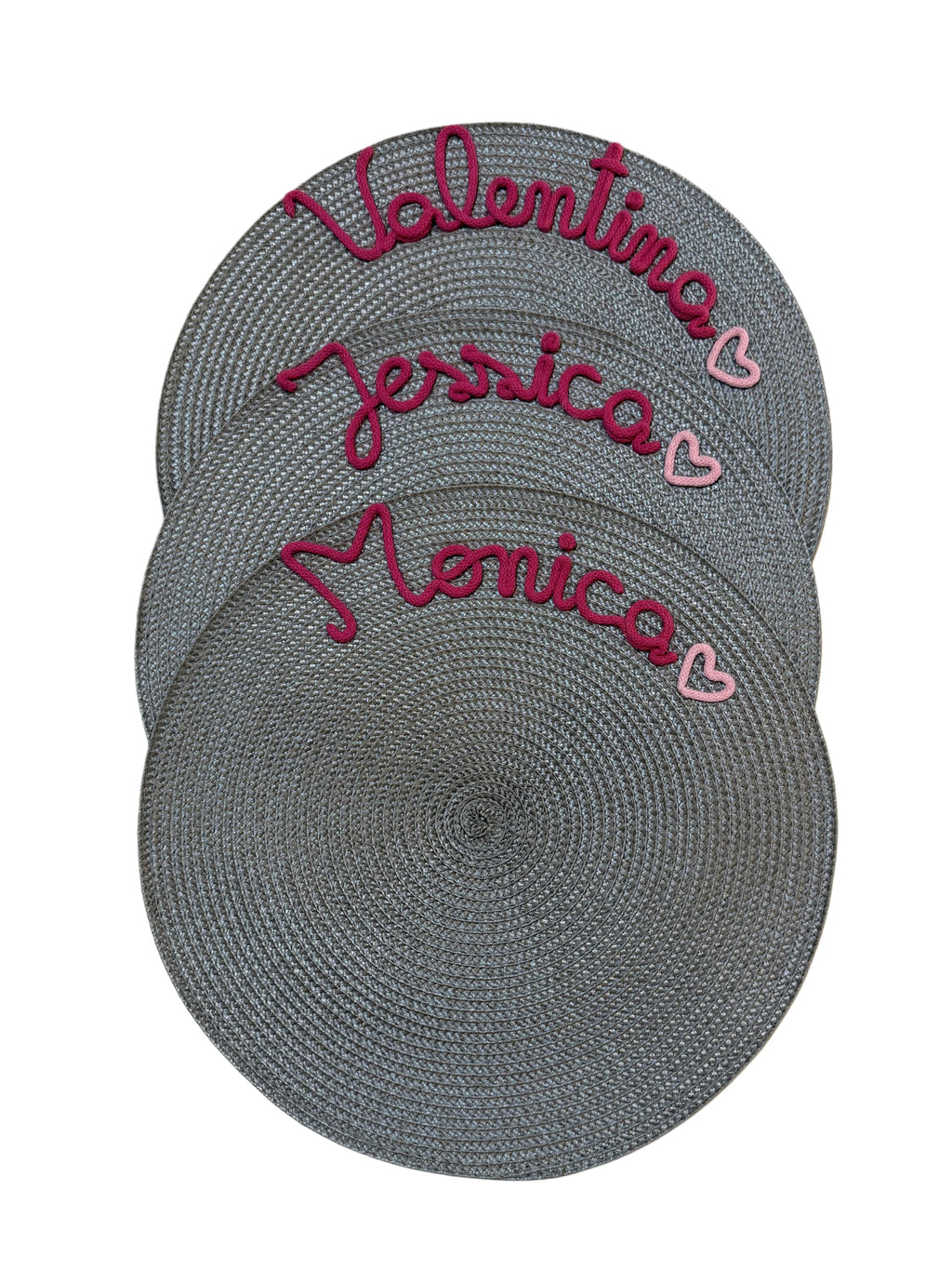 Tovagliette personalizzate grigio chiaro