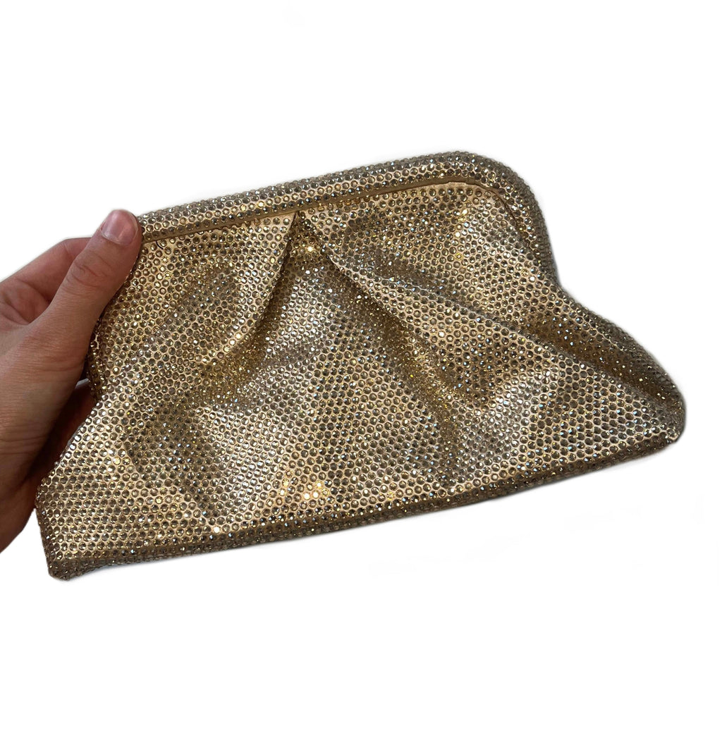 Pochette strass con tracolla