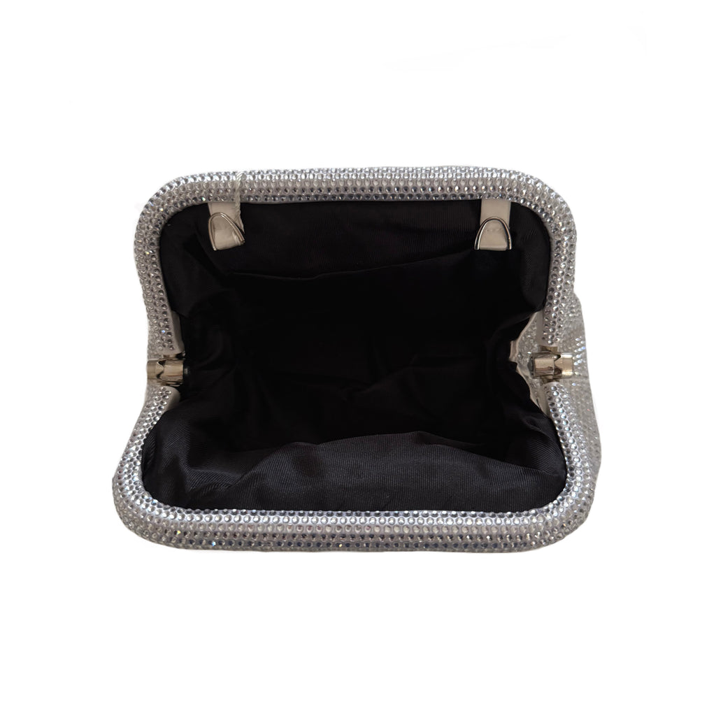 Pochette strass con tracolla