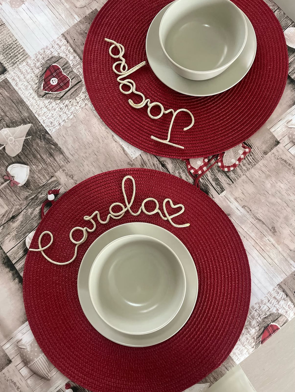 Tovagliette personalizzate color rosso