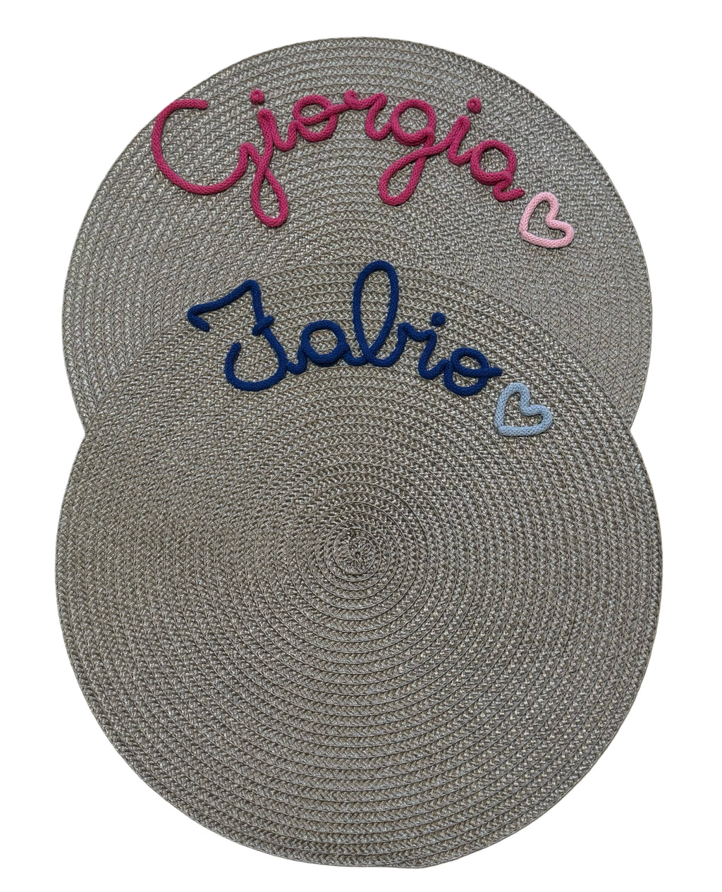Tovagliette personalizzate grigio chiaro