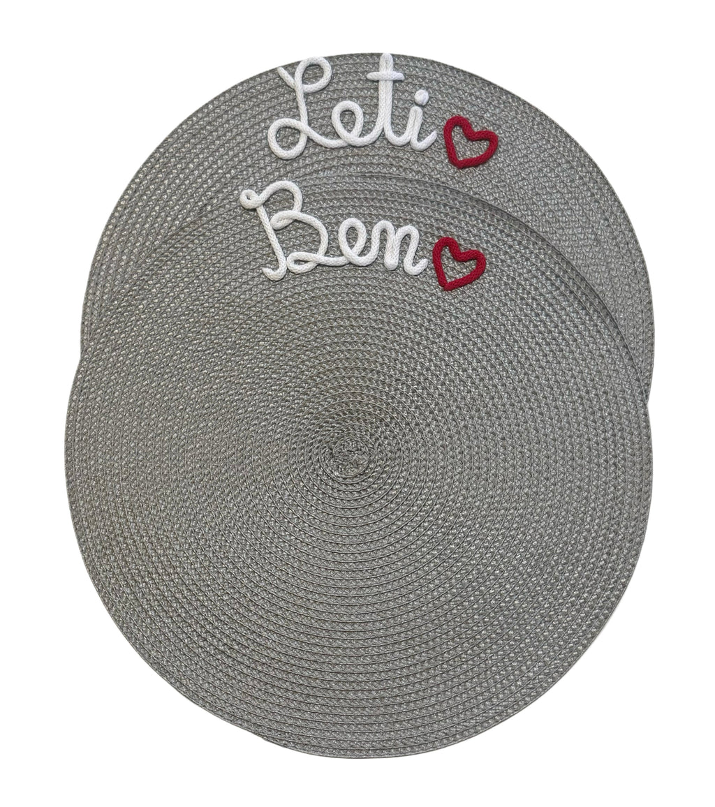 Tovagliette personalizzate grigio chiaro