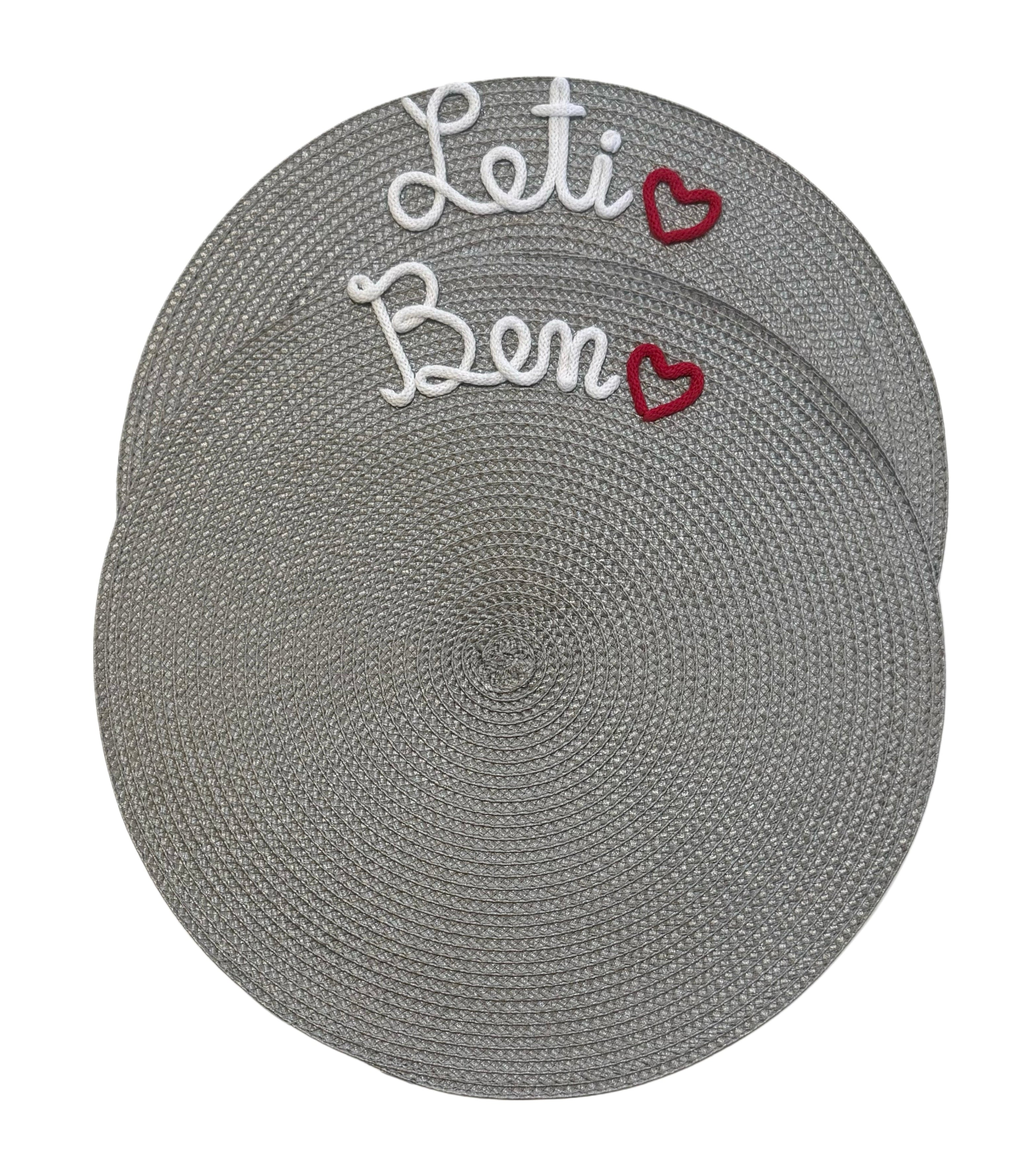 Tovagliette personalizzate grigio chiaro